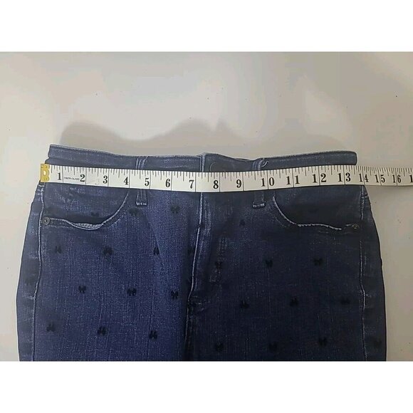 Talbots Blue Denim Jeggings Bow Design Womens Size 4 - Picture 6 of 11